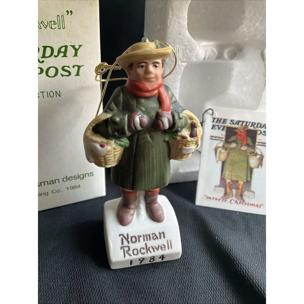 1984 Norman Rockwell Christmas Ornament " Christmas Bounty"